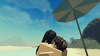 Fucking My Roblox Catgirl At The Beach