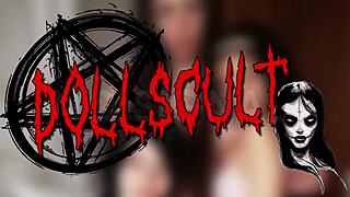 Human centipede setup features double rimjob in doggy position with dollscult group.