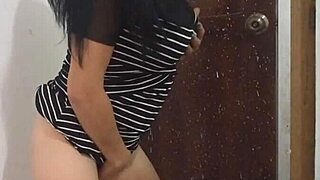 Look at my sexy stepmother dancing with her cute ass flashing before the wedding