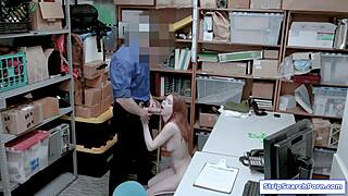 Shoplifter Strips And Gives Blowjob To Officer