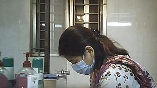 Hey, check out this hidden shower voyeur moment with a curvy Indian lady