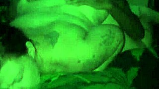 Specific sounds of passionate interracial moaning fill the air during intense encounter.