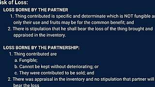 What are the key points in the law on partnership?