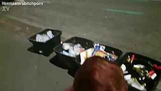Why Would This Brazen Kiwi Trashy Bitch Get Pissed On Publicly On The Sidewalk As Motorist Yells Out