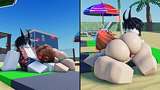 whats up with this special beach day featuring big ass and big tits action?