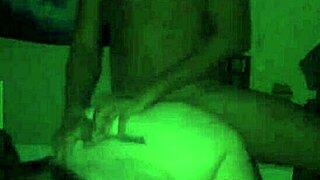 Specific sounds of passionate interracial moaning fill the air during intense encounter.