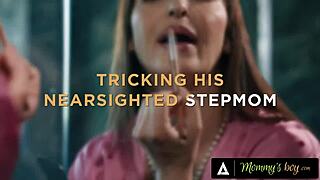 horny milf lexi luna mistakes stepson for lover and gives quickie blowjob with doggystyle fucking and cum on tits