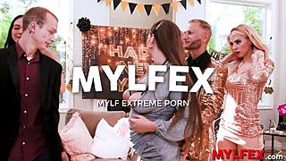 Hey family, let's reunite for New Year's with a wild taboo orgy, says the stepdad leading the group fun.