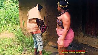 bbw patricia gabriel gets bent over and fucked doggystyle by african hunter william soft in wet pussy action