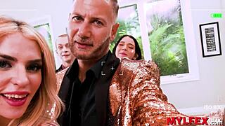 Hey family, let's reunite for New Year's with a wild taboo orgy, says the stepdad leading the group fun.