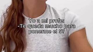 Overwhelmed By Desire Giving Spanish Teacher Intense Teen Handjob