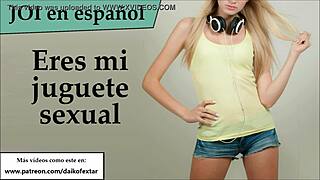 intriguing maid dominates slave with ball kicking and jerk off instructions in bdsm