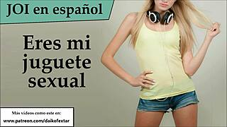 intriguing maid dominates slave with ball kicking and jerk off instructions in bdsm