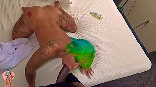 Tight Creamy Pussy Gets Intense Massage and Squirting Orgasm from Big Black Cock in Interracial Blowjob and Fucking with Latina Pornstar