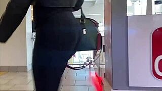 Stretching out in tight yoga pants for the season