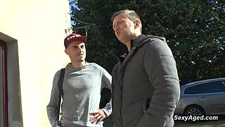 Busty blonde mature, you're getting double penetration pounded in this wild gangbang session