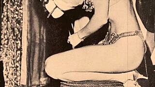 vintage beauty BENT OVER DOGGYSTYLE in hairy outdoor retro tits tease!