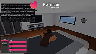 Roblox character engages in intense roleplay with massive partner