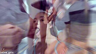 i feel so intense as mike and bruno destroy my skinny latina ass with big black cock double anal creampie and piss swallowing