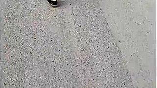 Hey, check out this chubby Latina milf getting her big ass licked and fucked outdoors 😈🍑