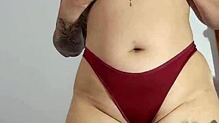 Intense Lycra Panty Try-On with Flashing Siririca Action