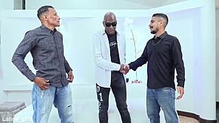 i feel so intense as mike and bruno destroy my skinny latina ass with big black cock double anal creampie and piss swallowing