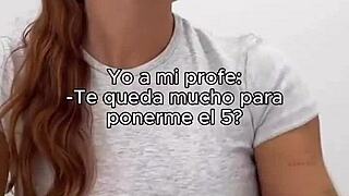 Overwhelmed By Desire Giving Spanish Teacher Intense Teen Handjob