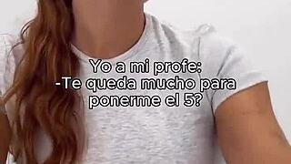 Overwhelmed By Desire Giving Spanish Teacher Intense Teen Handjob