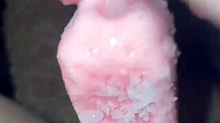 Craving Arabic teen's kinky food pussy play with ice cream?