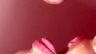 japanese step sister gives close up blowjob and swallows cum in uncensored action