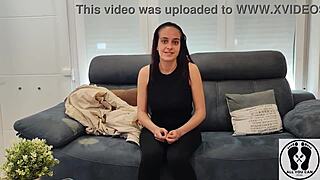 My 18yo amateur model Leyla Kixx first casting interview