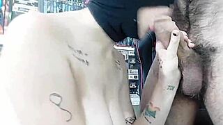 Argentinian stepsister with big ass sucks my thick long cock before couple's intense vagina pounding