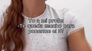 Overwhelmed By Desire Giving Spanish Teacher Intense Teen Handjob