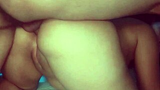 Big ass Latina takes anal fuck from lover with dildo in her tight pussy