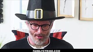 family thanksgiving turns into stepmom stepson orgy with chanel camryn