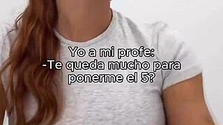 Overwhelmed By Desire Giving Spanish Teacher Intense Teen Handjob