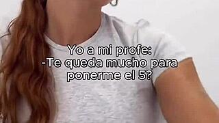 Overwhelmed By Desire Giving Spanish Teacher Intense Teen Handjob