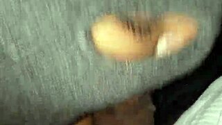 Sloppy deepthroat blowjob with fat bbw on the outdoor patio