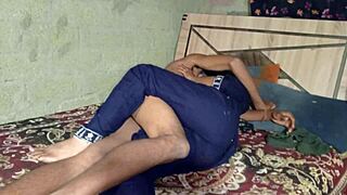 Desi Girl Friend Enjoys Intimate Moments in Dorm Room