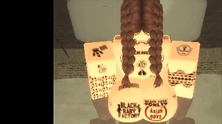 Brown hair slut, ride my dick just like that in my roblox condo!