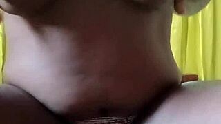 Black African Booty Gapes Pussy Solo Bedroom Masturbation!