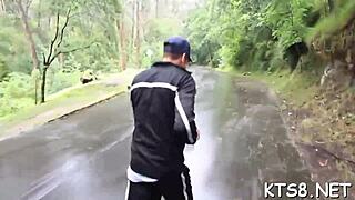 my ladyboy mate massages then fucks her ass sloppy