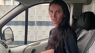 bus driver pulls over for wet pussy pounding in forest