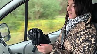 bus driver pulls over for wet pussy pounding in forest