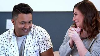 Emme White pleasures pregnant tits and pussy with Loupan's monster cock in lingerie