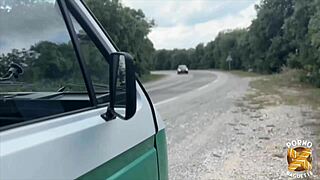 Pam blonde atomique prend bite french outdoor milf