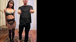 italian max felicitas bends over busty asian for pov doggystyle titty cumshot