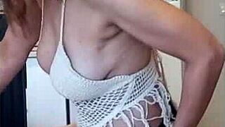 Milf wife pegs begging husband with strapon while spanking his ass