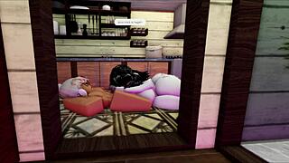 wife cooks meal so i flip her over and fuck 🍆💦 big ass pounding