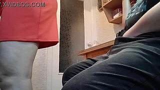 i stroke secretly in kitchen clothes on so stepmom misses my cum orgasm